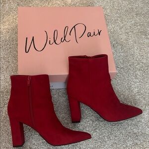 VALENTINE’S❤️ these would be perfect!! 
Wild Pair Bold Red Heeled Boots 
7.5M